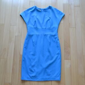 Anne Klein Midi Dress Blue Bodycon Size 10